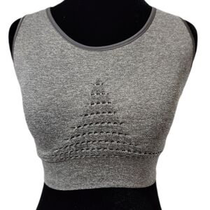 Sweaty Betty Gray Textured Crop Top